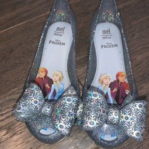 Girls Mel Dreamed by Melissa Frozen peep toe